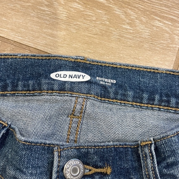 Old Navy Boyfriend Mid Rise Raw Hem Size 0 - Picture 5 of 6